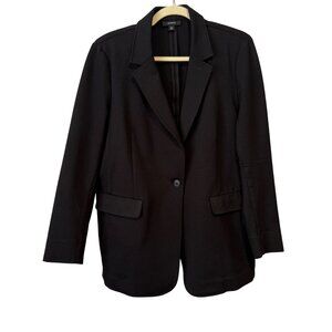 Alfani Womens Black Blazer Jacket PXL Single Button Closure Made In China